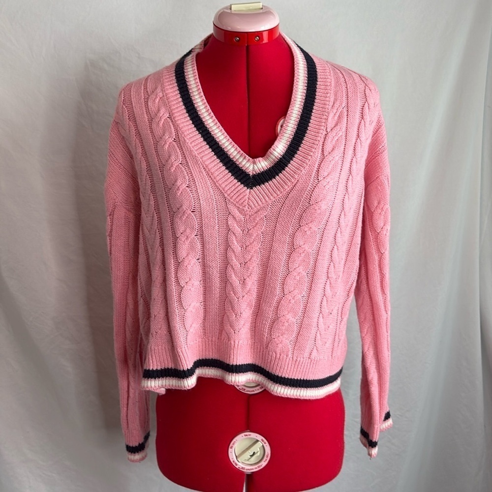 SM365 Streetwear society chunky knit v neck sweater
